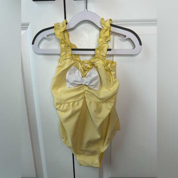 MONSOON Yellow Ruffle Bow One Piece Swimsuit (Size 2-3) - Picture 1 of 6